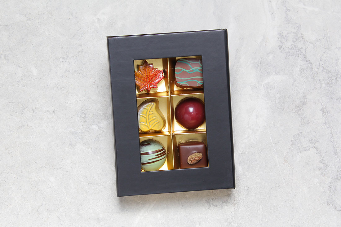 Boîte de 6 chocolats | Pâtisserie Chocolaterie Raffin