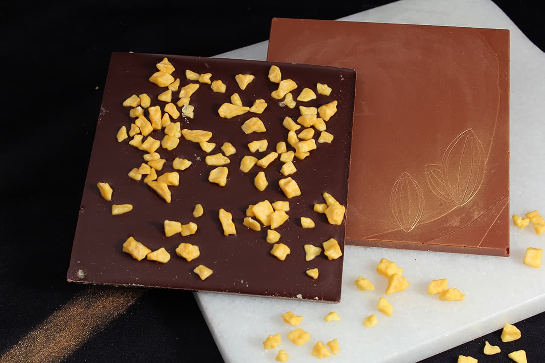 Tablette chocolat fruit de la passion | Gourmandises chocolatées | Pâtisserie Chocolaterie Raffin