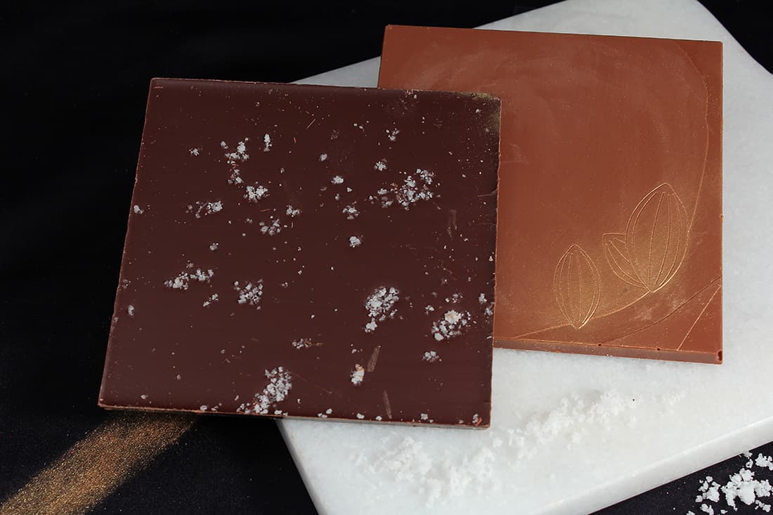 Tablette chocolat fleur de sel | Gourmandises chocolatées | Pâtisserie Chocolaterie Raffin
